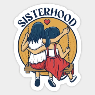 sisterhood artwork cartoon Sticker